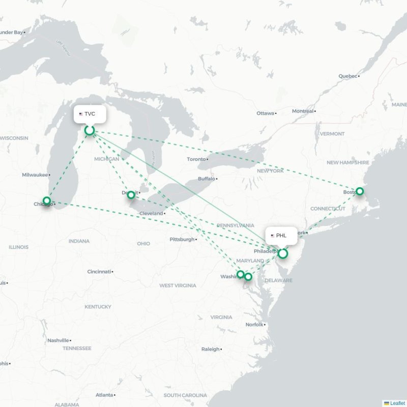 TVC - PHL route map