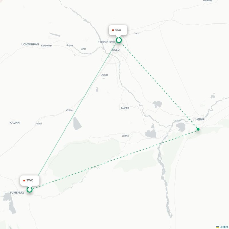 TWC - AKU route map