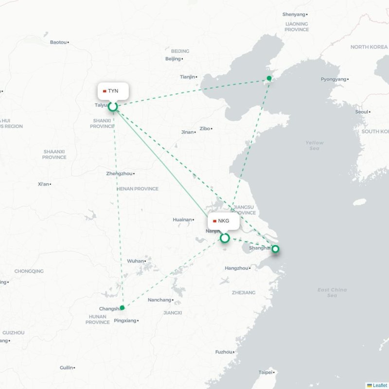 TYN - NKG route map