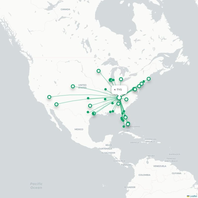 TYS - SFB route map