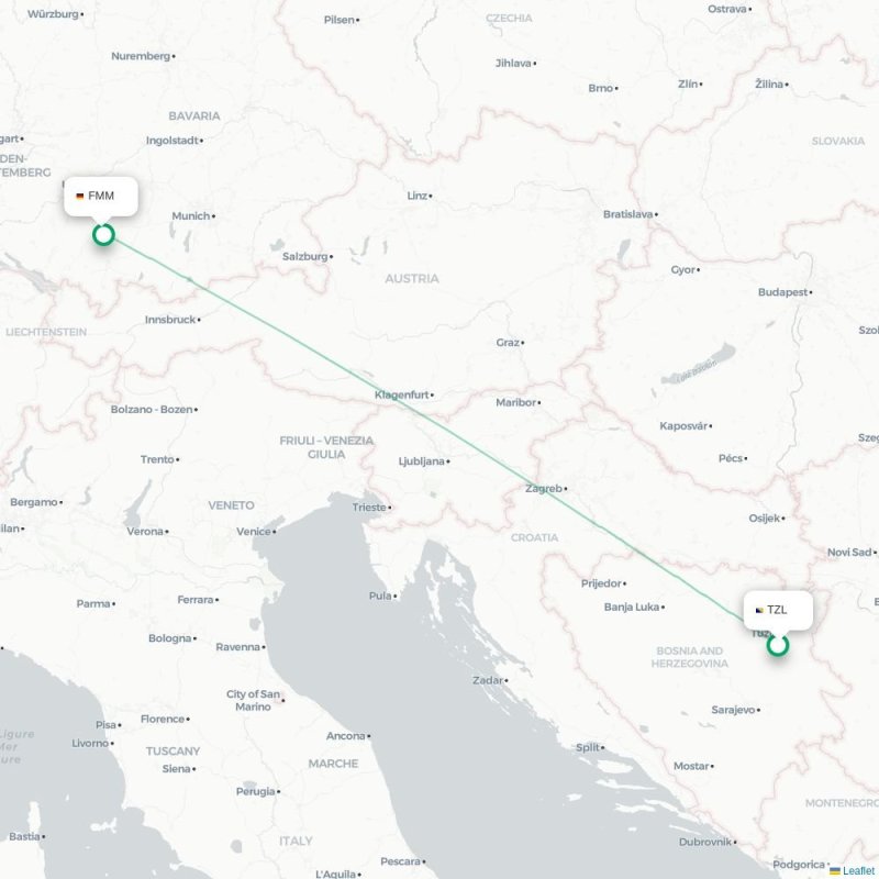 TZL - FMM route map