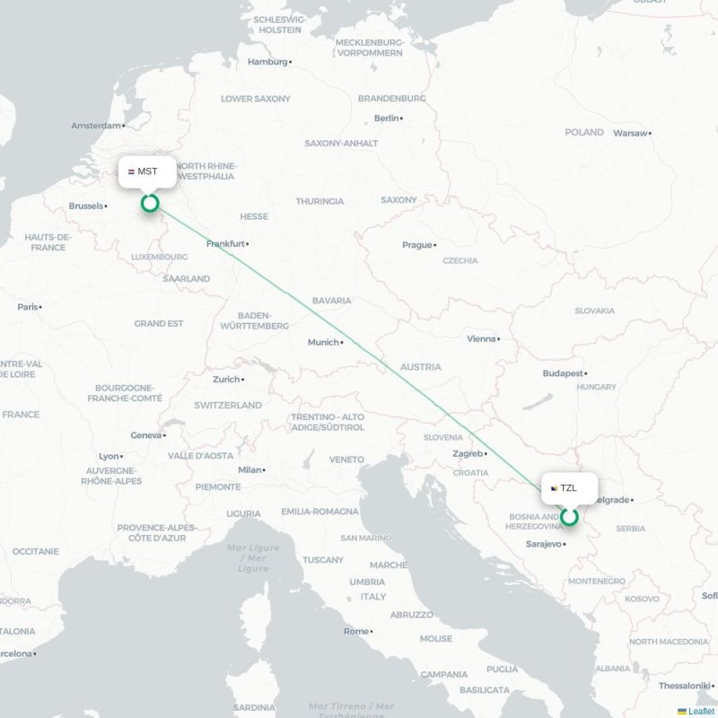 TZL - MST route map