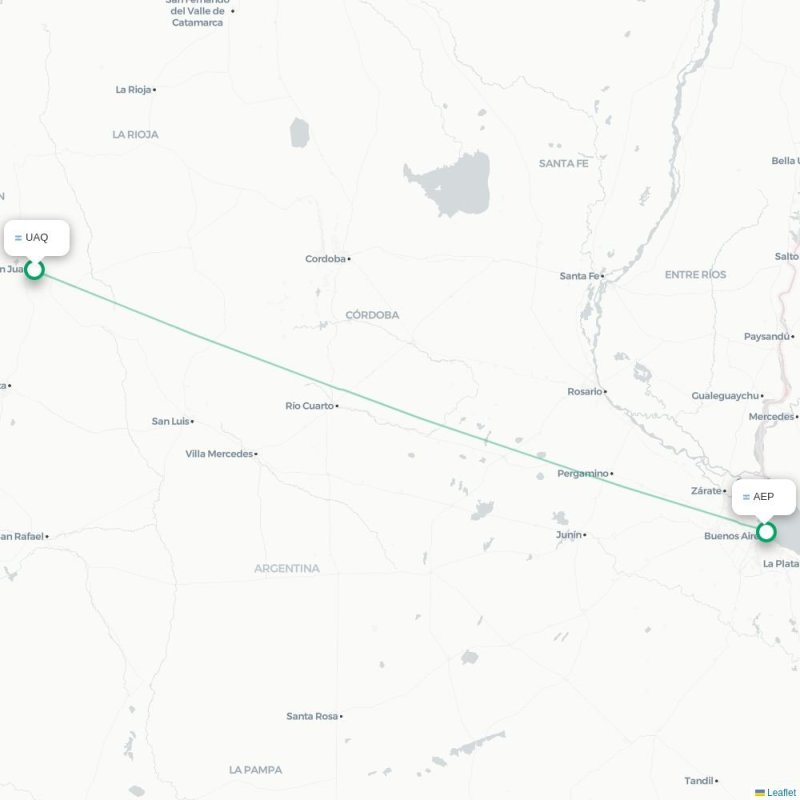 UAQ - AEP route map