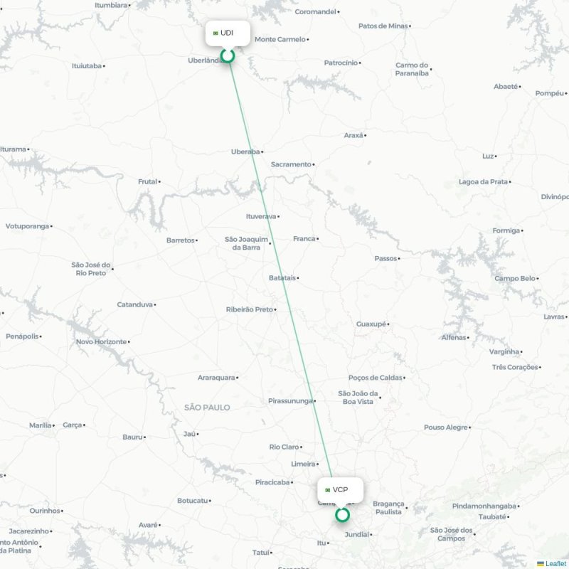 UDI - VCP route map