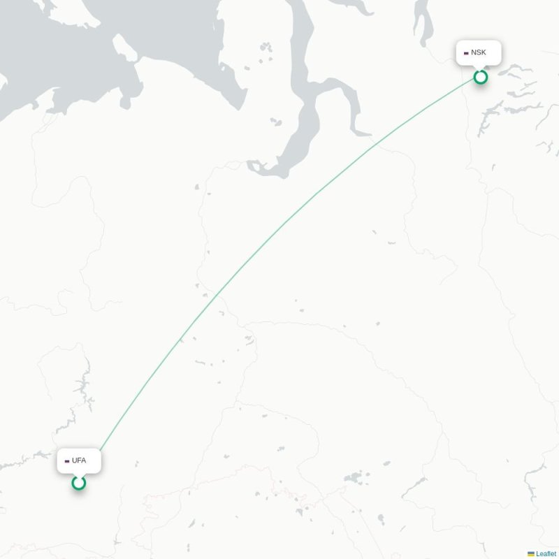 UFA - NSK route map