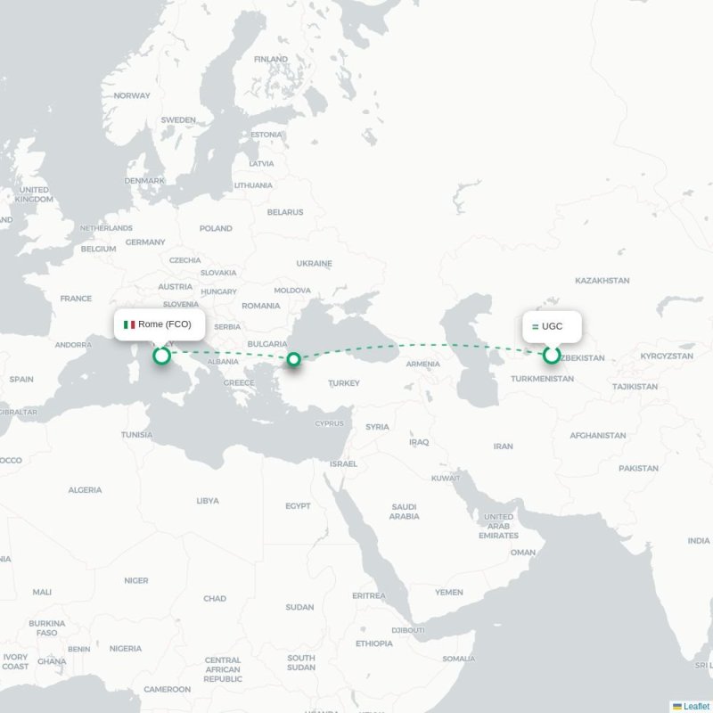 UGC - FCO route map