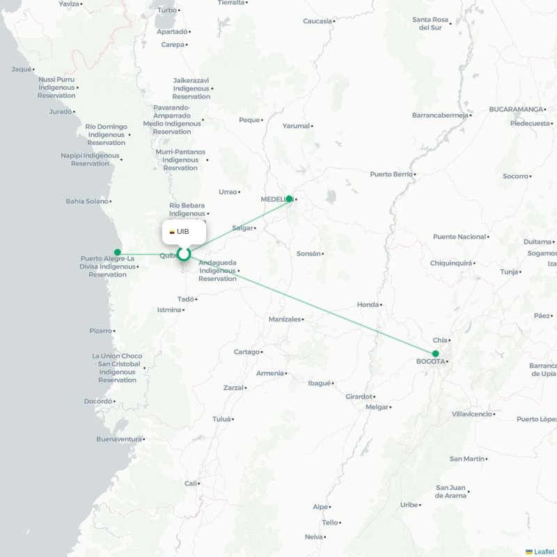 UIB - EOH route map