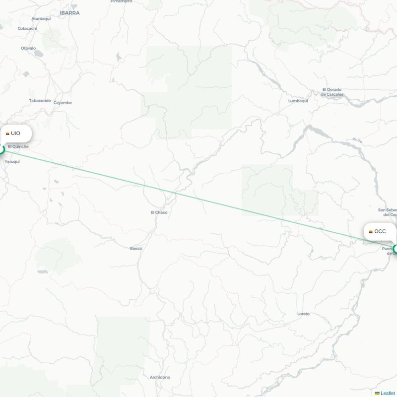 UIO - OCC route map