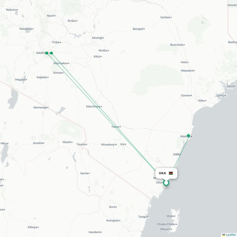 Route map Ukunda  UKA 