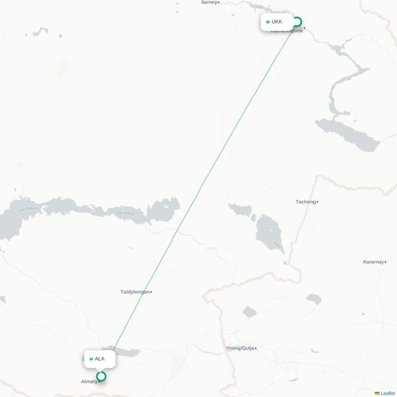 UKK - ALA route map