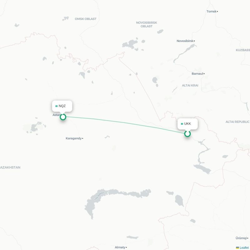 UKK - NQZ route map