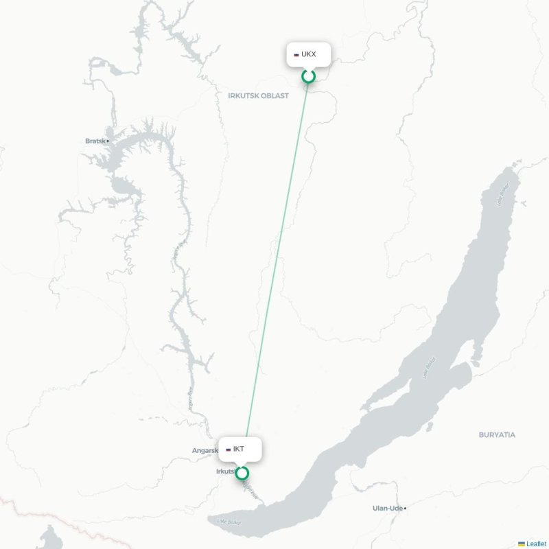 UKX - IKT route map