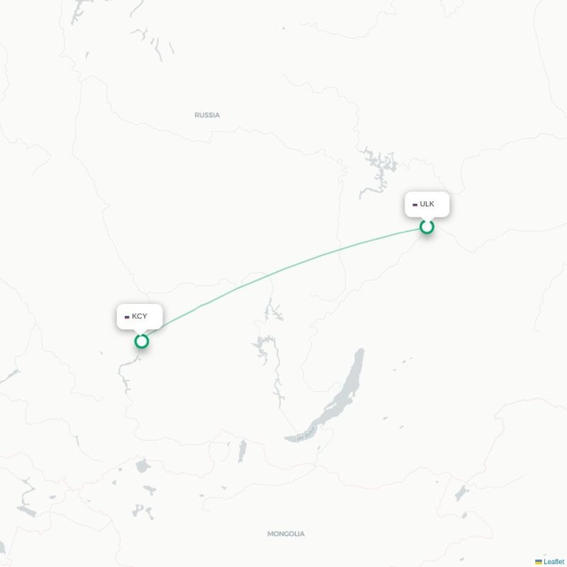 ULK - KCY route map