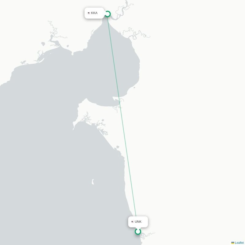 UNK - KKA route map