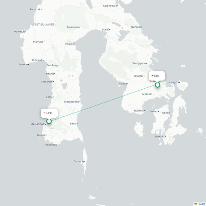 UPG - KDI route map