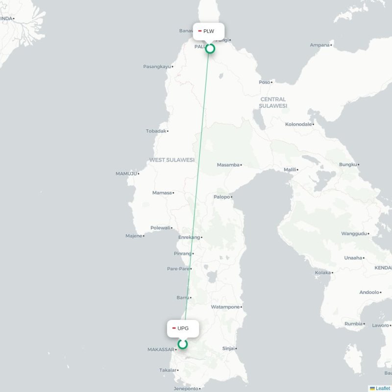 UPG - PLW route map