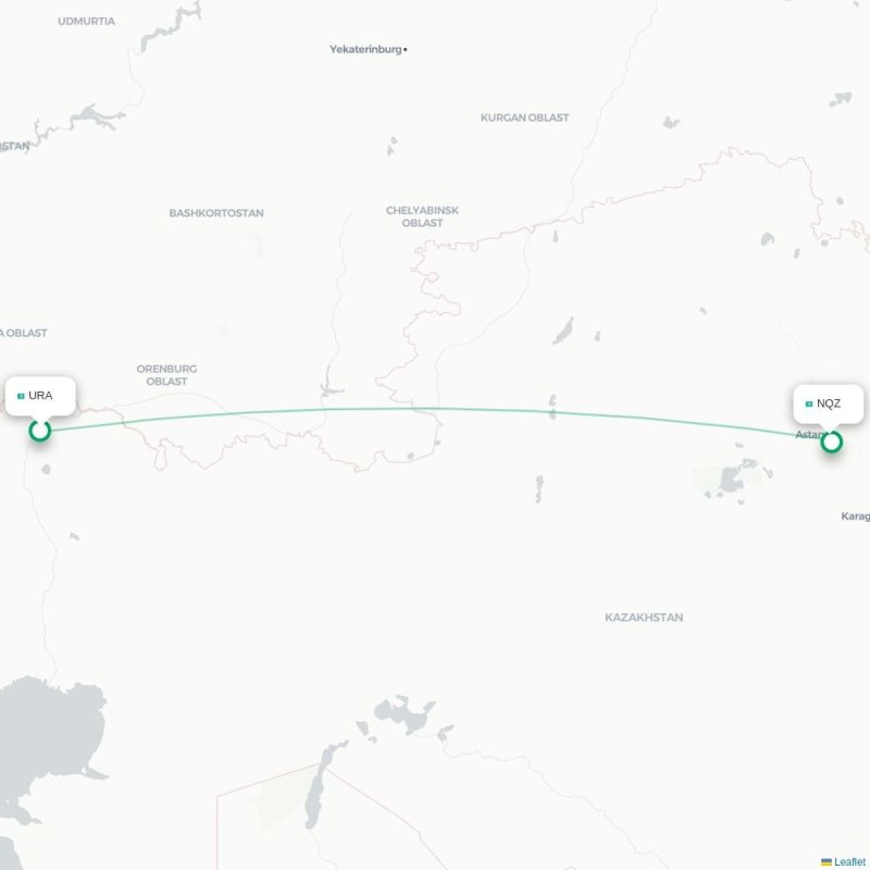 URA - NQZ route map