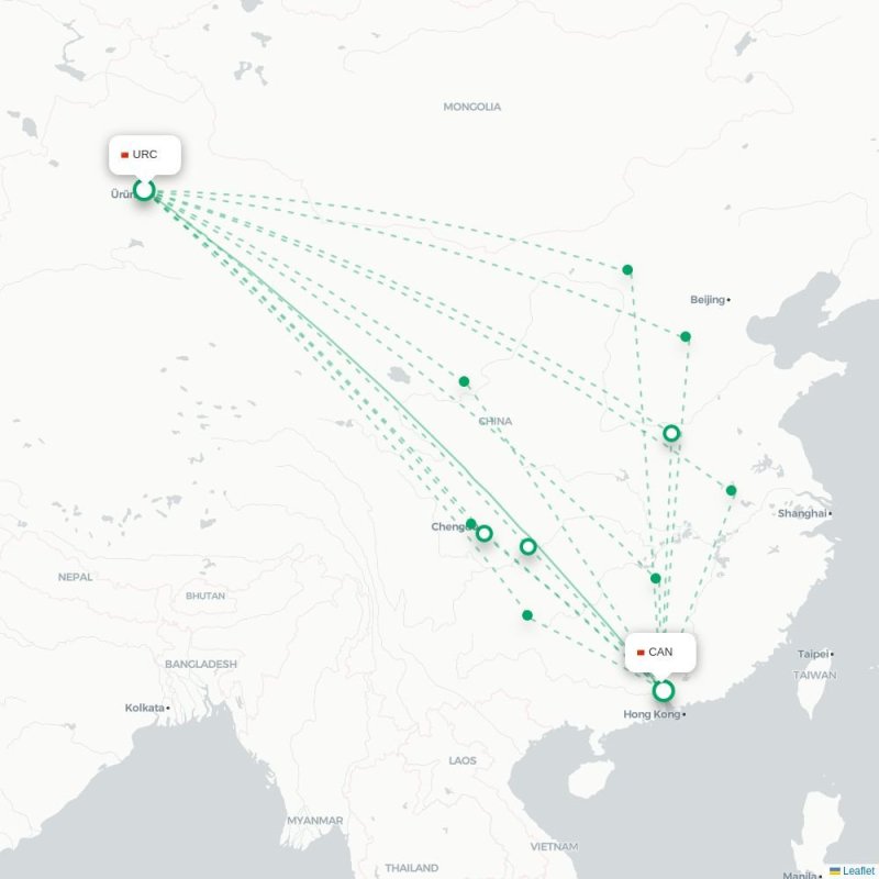 URC - CAN route map