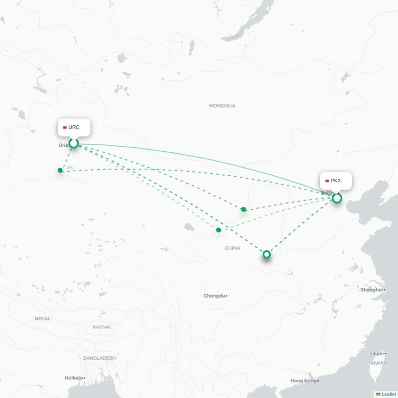 URC - PKX route map
