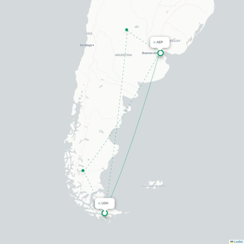 USH - AEP route map