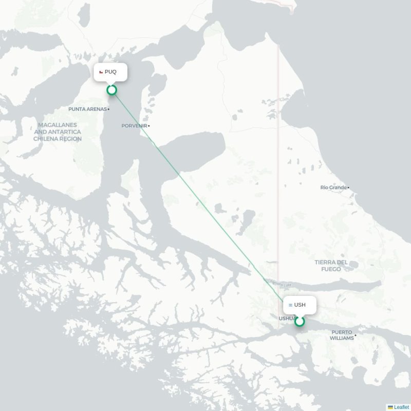 USH - PUQ route map