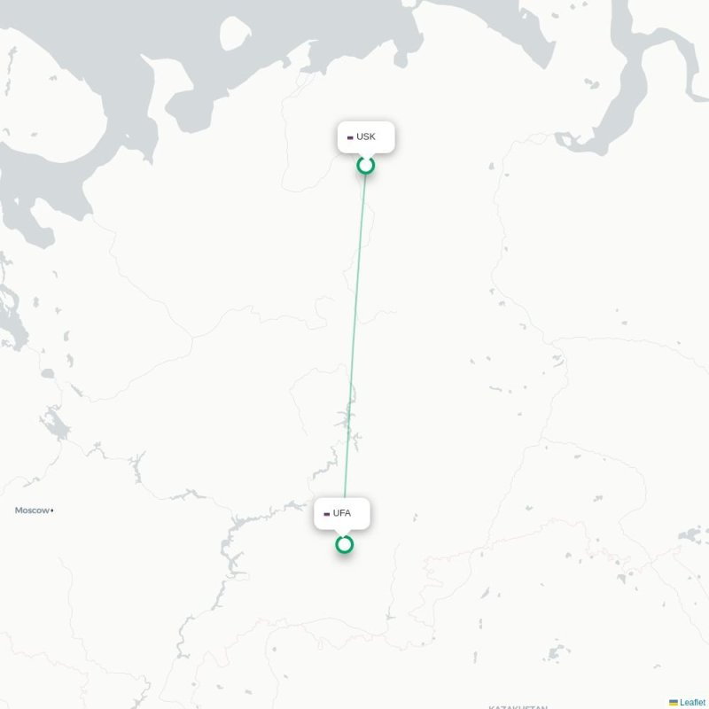 USK - UFA route map