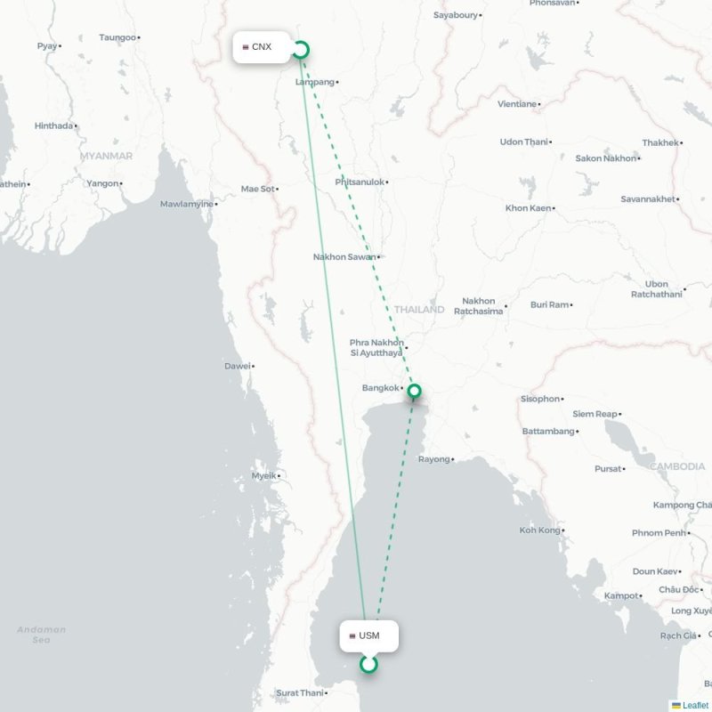 USM - CNX route map