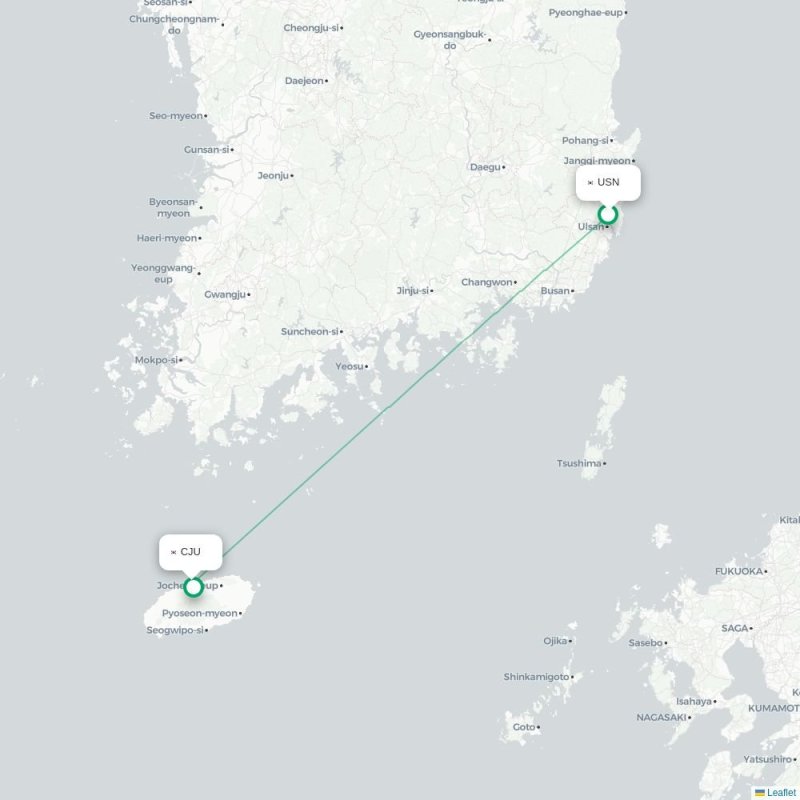 USN - CJU route map