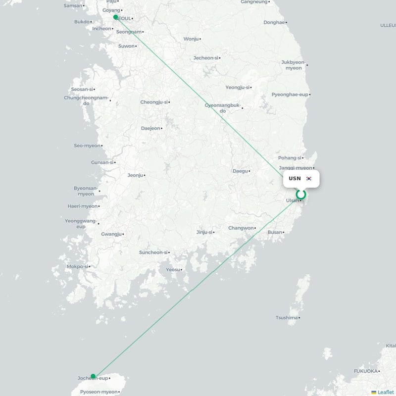 Route map Ulsan  USN 