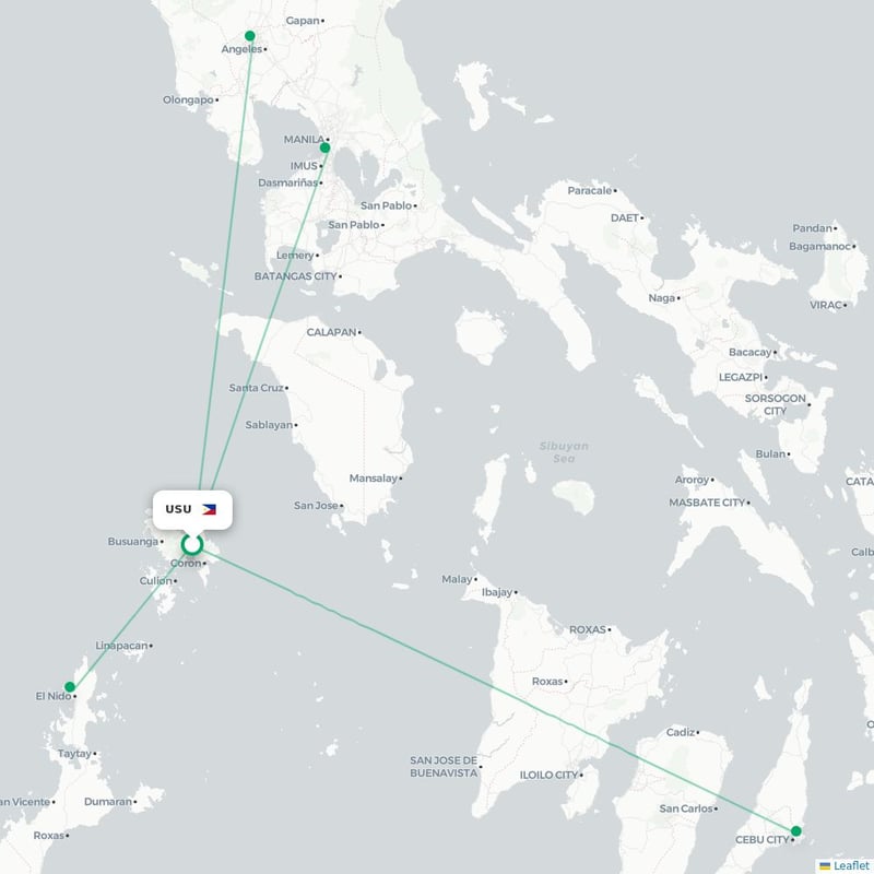 Route map Busuanga  USU airport