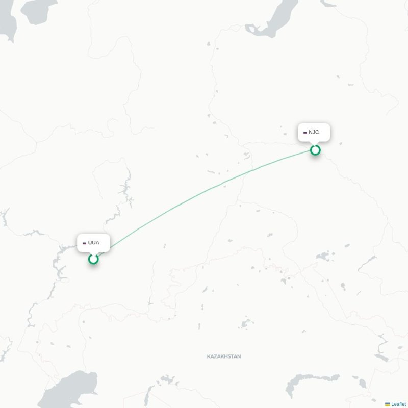 UUA - NJC route map