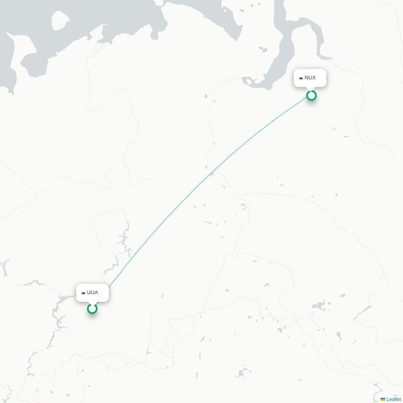 UUA - NUX route map