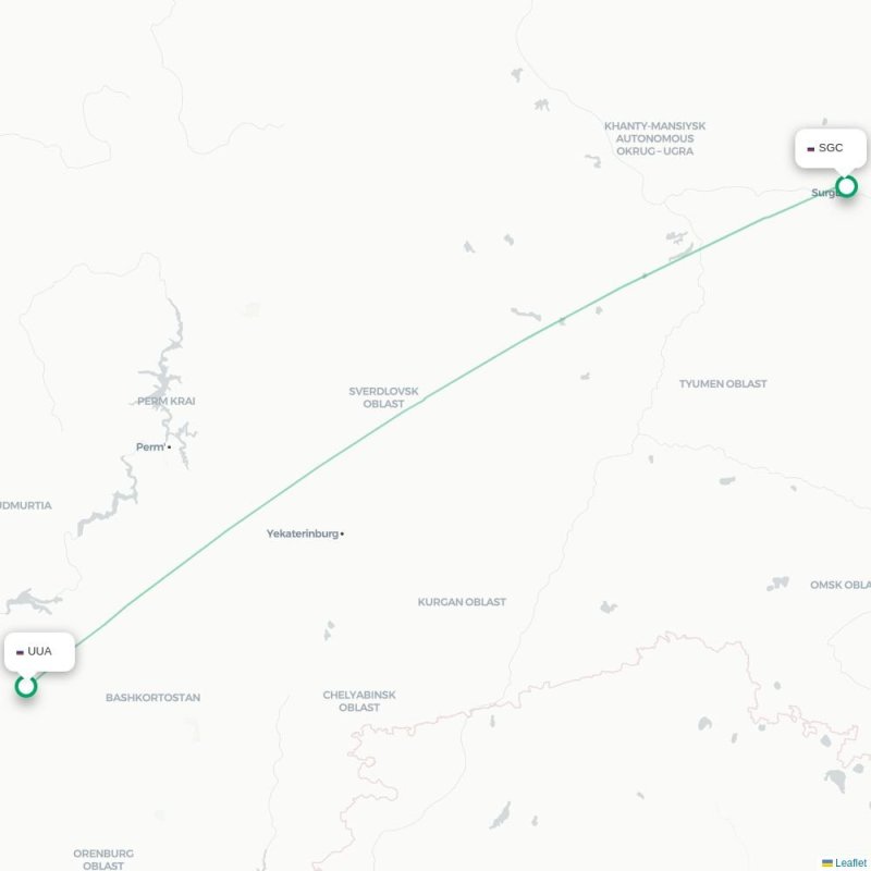 UUA - SGC route map