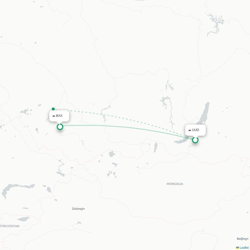 UUD - BAX route map