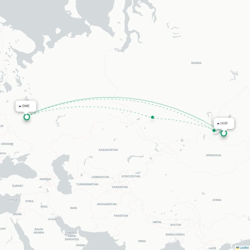 UUD - DME route map