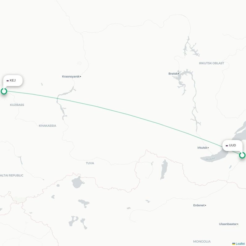 UUD - KEJ route map