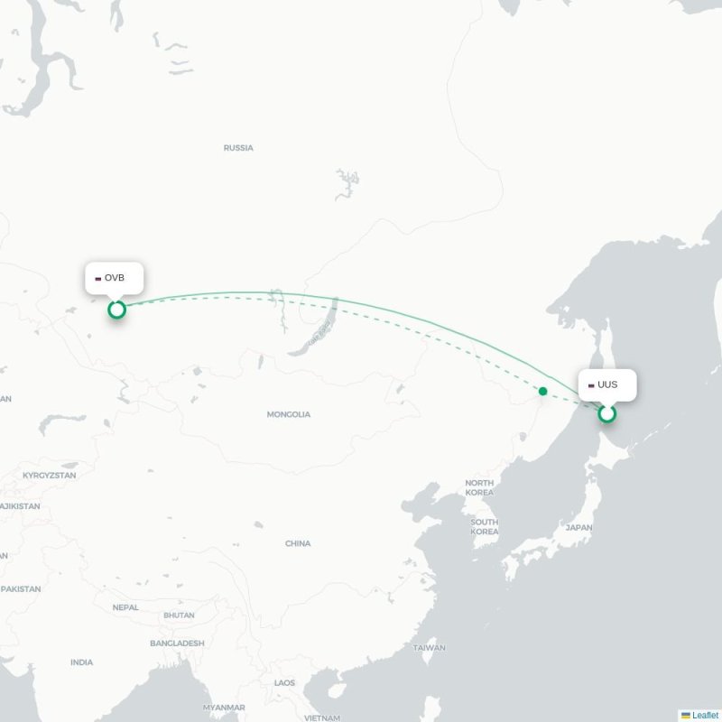 UUS - OVB route map