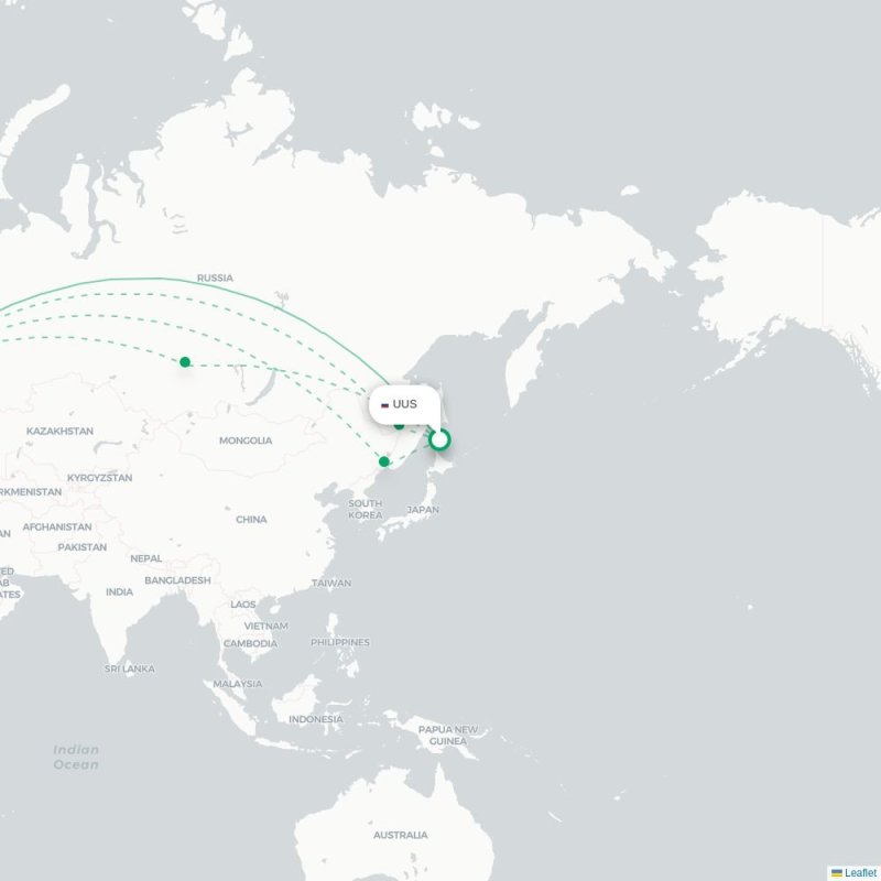 UUS - SVO route map