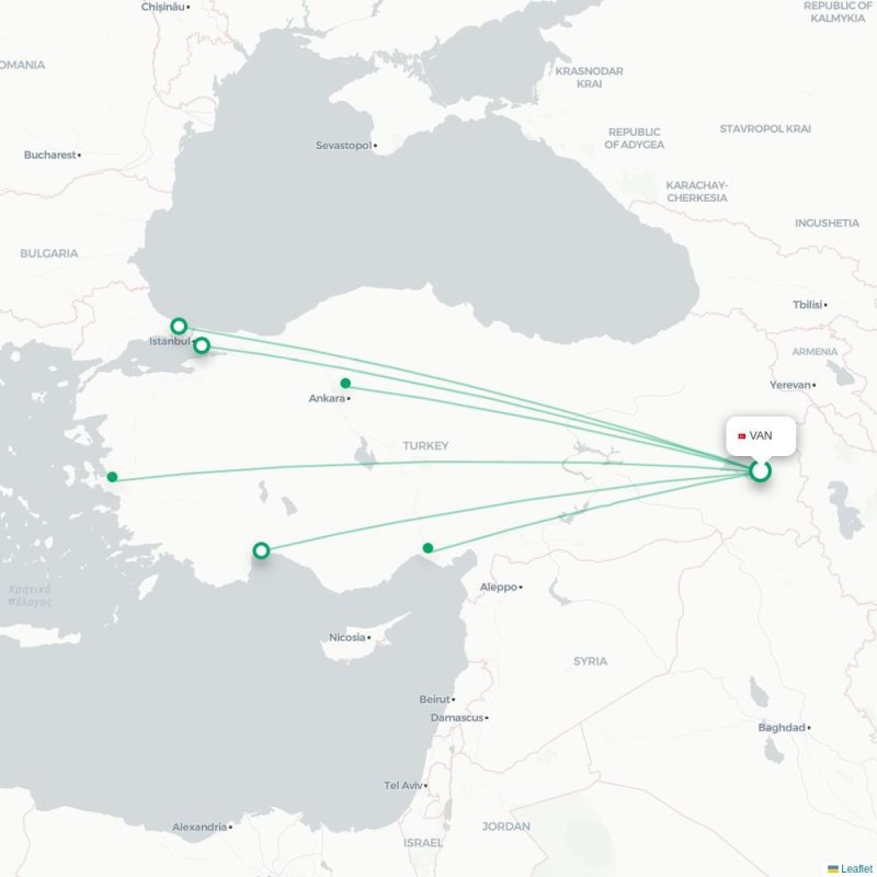 VAN - ADB route map