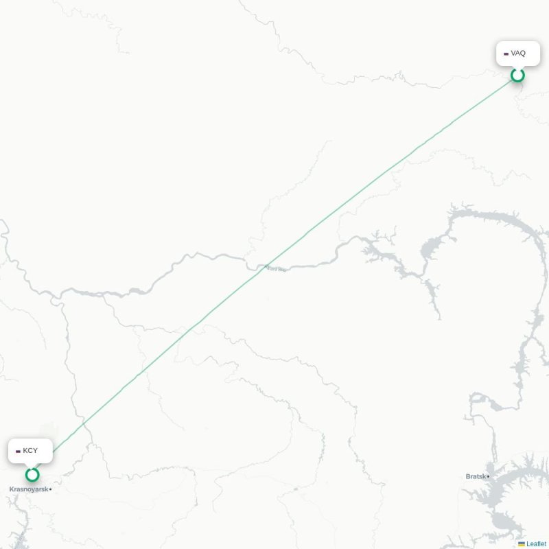 VAQ - KCY route map