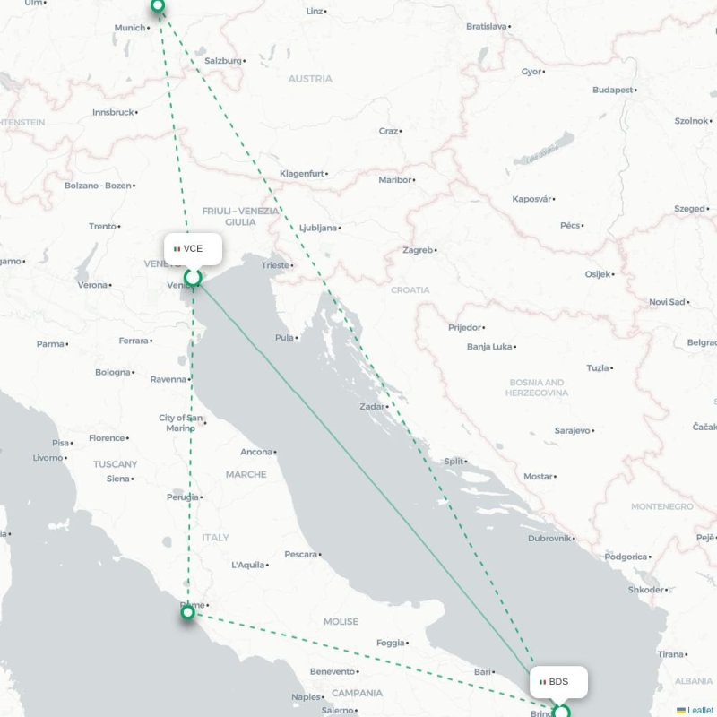VCE - BDS route map