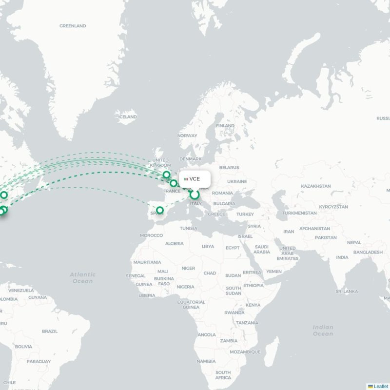 VCE - DFW route map