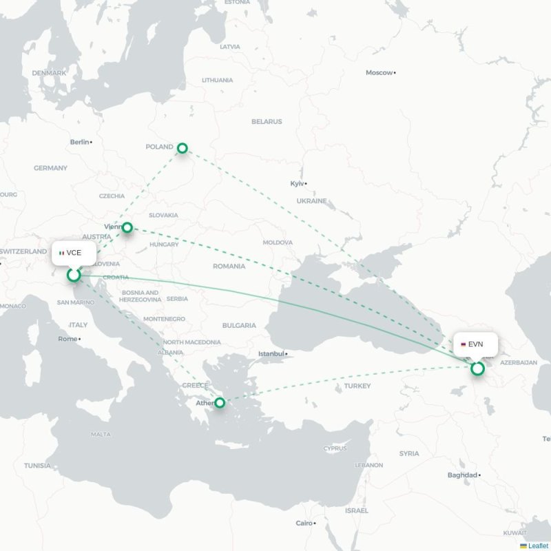 VCE - EVN route map