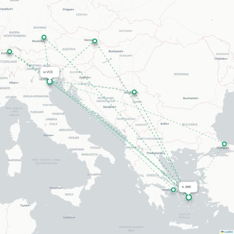VCE - JMK route map