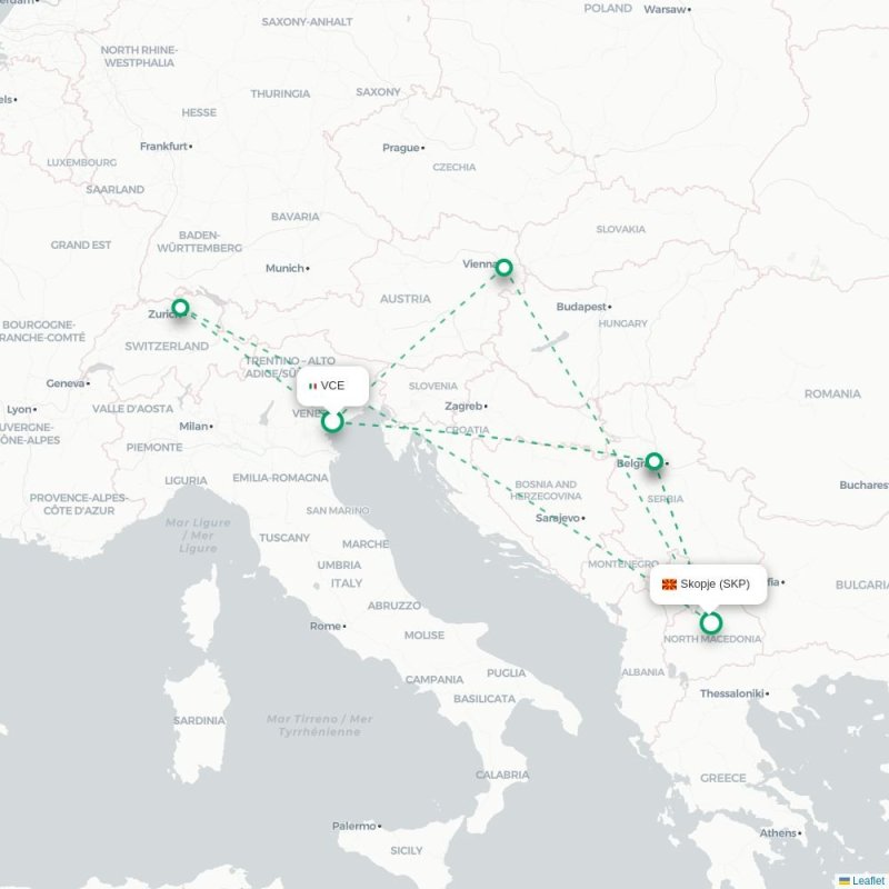 VCE - SKP route map