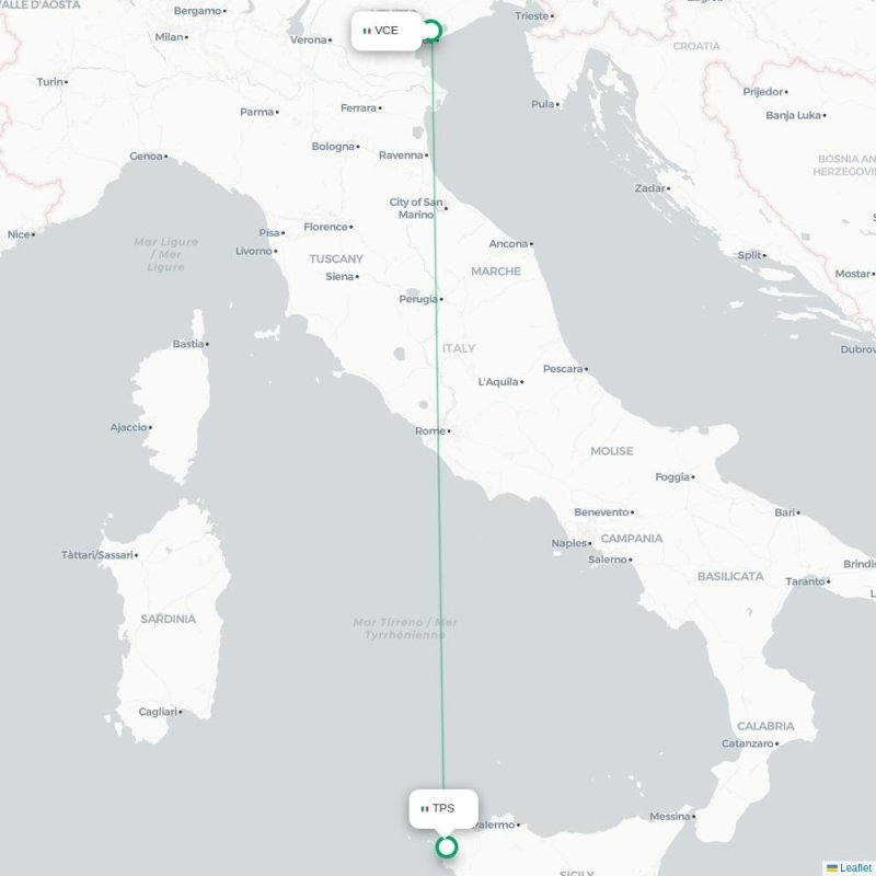 VCE - TPS route map
