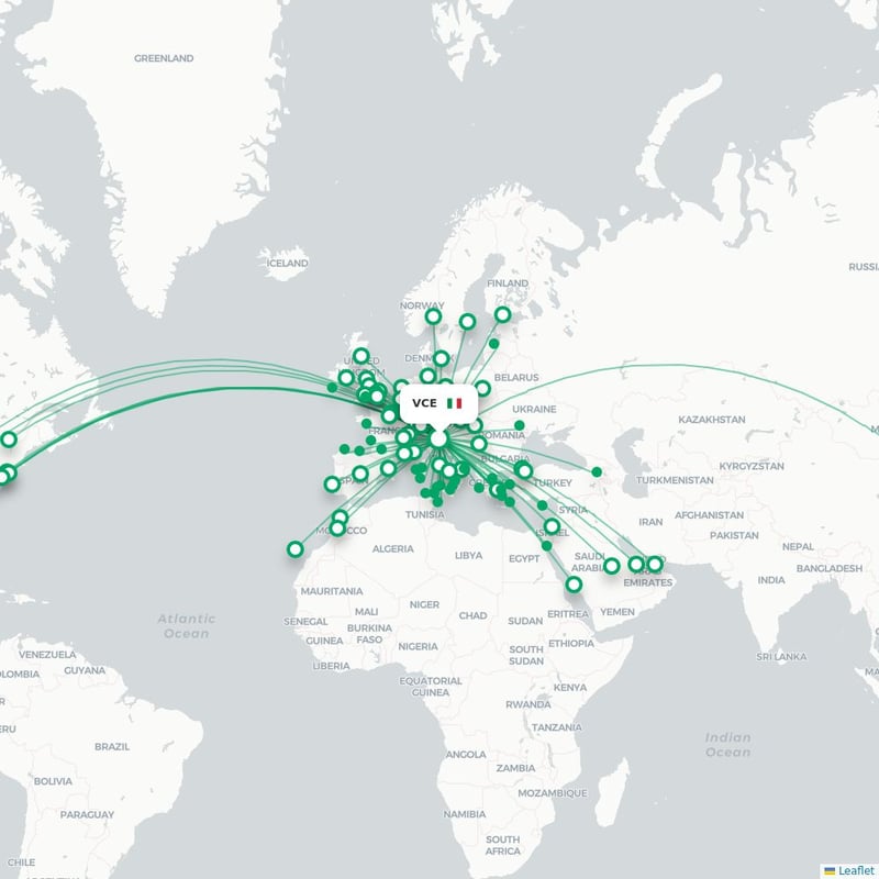 Route map Venedig  VCE airport