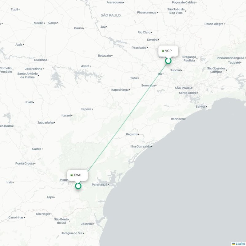 VCP - CWB route map