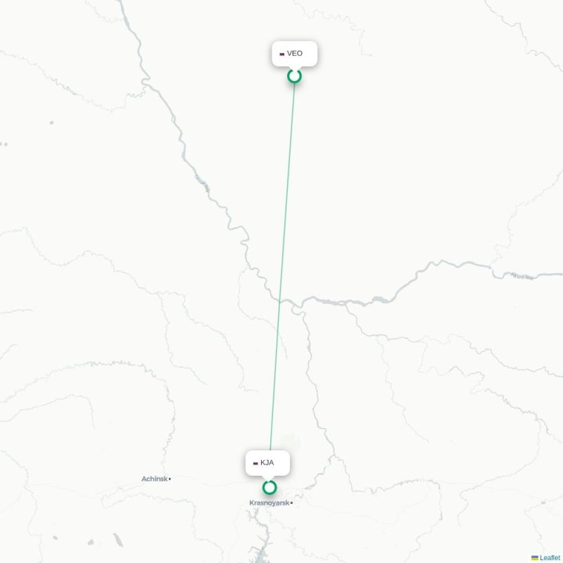 VEO - KJA route map