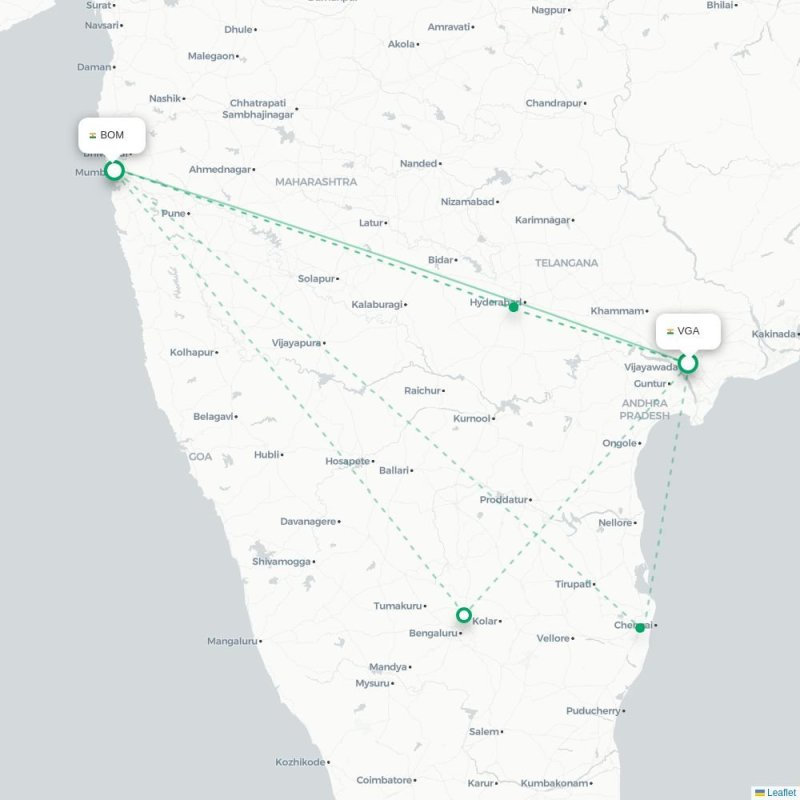 VGA - BOM route map